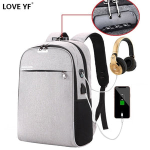 Anti-theft password lock backpack bag