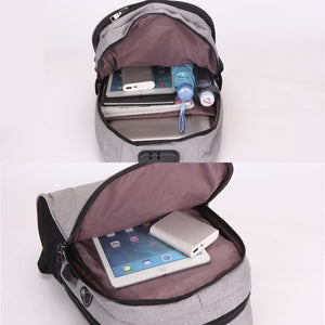 Anti-theft password lock backpack bag