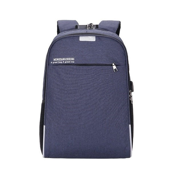 Anti-theft password lock backpack bag