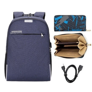 Anti-theft password lock backpack bag