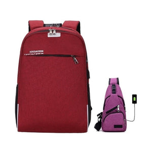 Anti-theft password lock backpack bag
