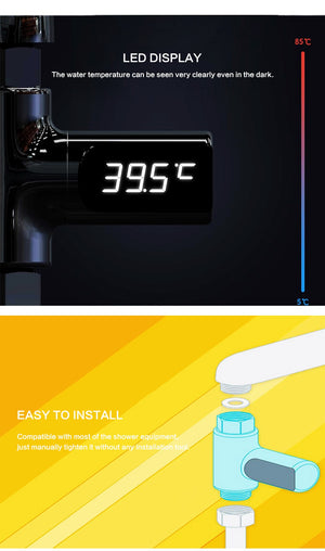 LED Display Home Water Shower Thermometer