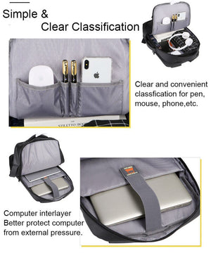 Mens Backpack Business Laptop Outdoor Travel Bag