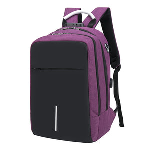 Anti Theft Laptop USB Smart Man Backpack