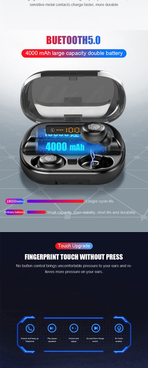 Bluetooth Stereo Earphone Wireless Earphones
