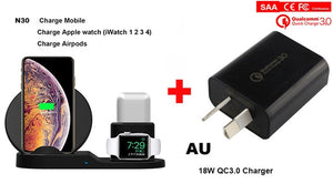 3 In 1 Fast Wireless Charger Dock