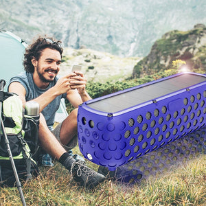 Waterproof Solar Bluetooth Speaker with LED light
