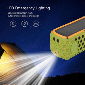 Waterproof Solar Bluetooth Speaker with LED light
